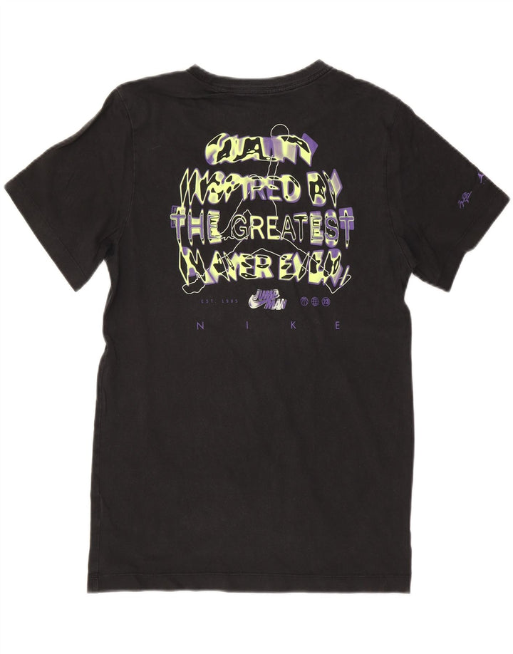 JORDAN Camiseta masculina gráfica top pequeno algodão preto