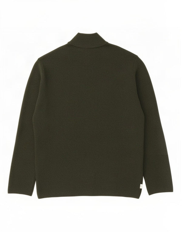 Suéter cardigã masculino Marks & Spencer 2XL poliéster cáqui