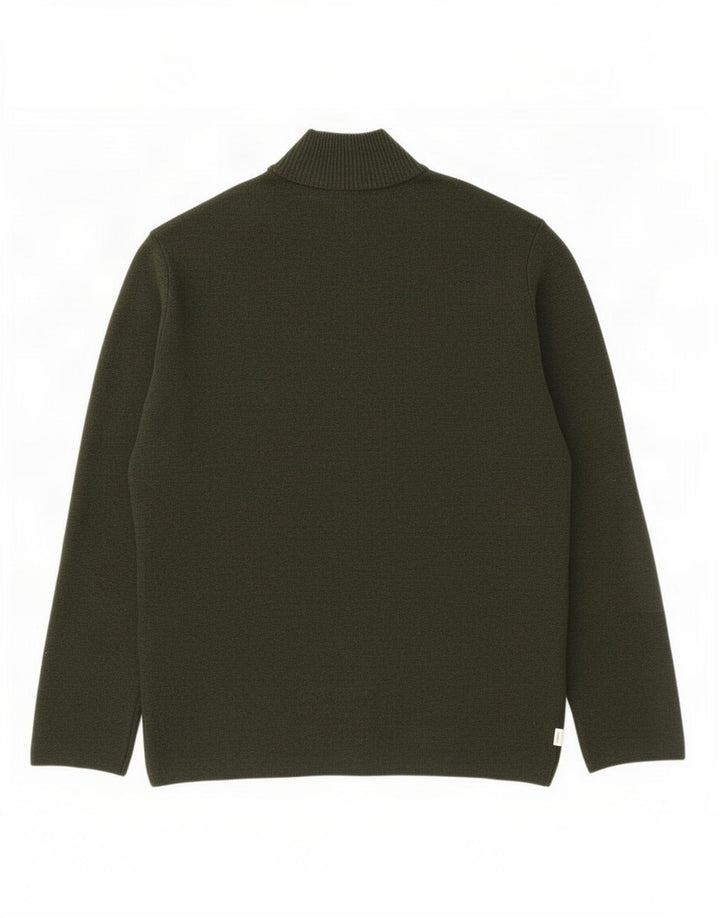 Suéter cardigã masculino Marks & Spencer 2XL poliéster cáqui