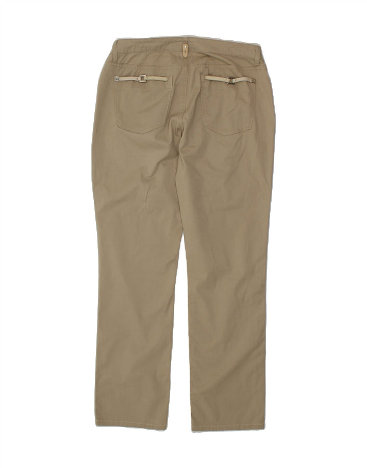 TRUSSARDI Womens Straight Casual Trousers W30 L30  Beige Cotton Vintage Trussardi and Second-Hand Trussardi from Messina Hembry 