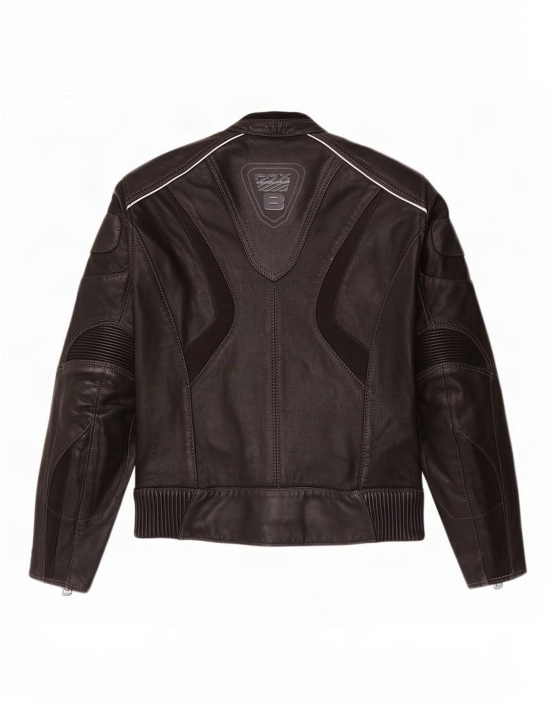 Jaqueta Probiker feminina de couro gráfico Racer UK 14 grande preta