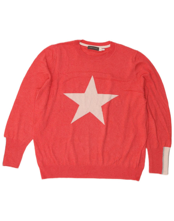 Suéter feminino MINT VELVET com gola redonda UK 18 XL rosa colorblock