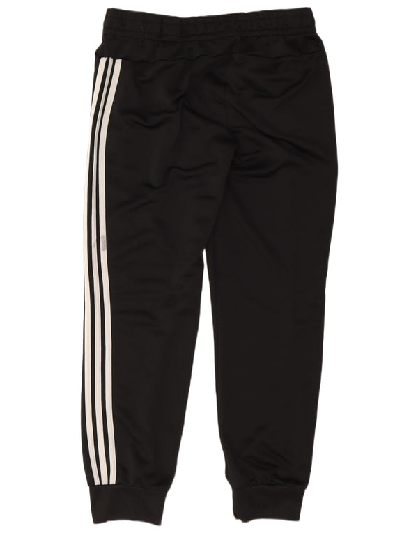 Calça de treino feminina Adidas Joggers UK 16/18 grande poliéster preto