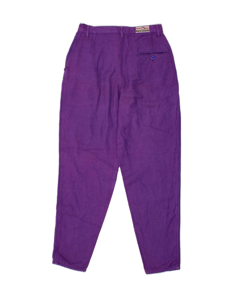 FIORUCCI Womens Tapered Jeans W30 L29  Purple Cotton Vintage Fiorucci and Second-Hand Fiorucci from Messina Hembry 