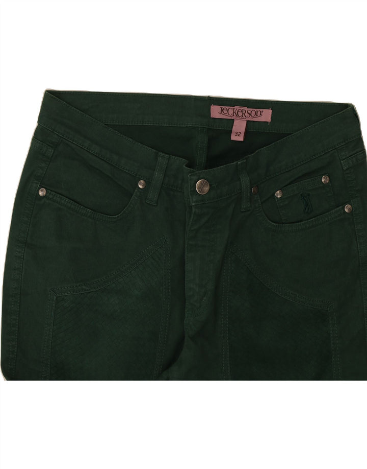 JECKERSON Womens Straight Jeans W32 L28 Green Cotton Vintage Jeckerson and Second-Hand Jeckerson from Messina Hembry 