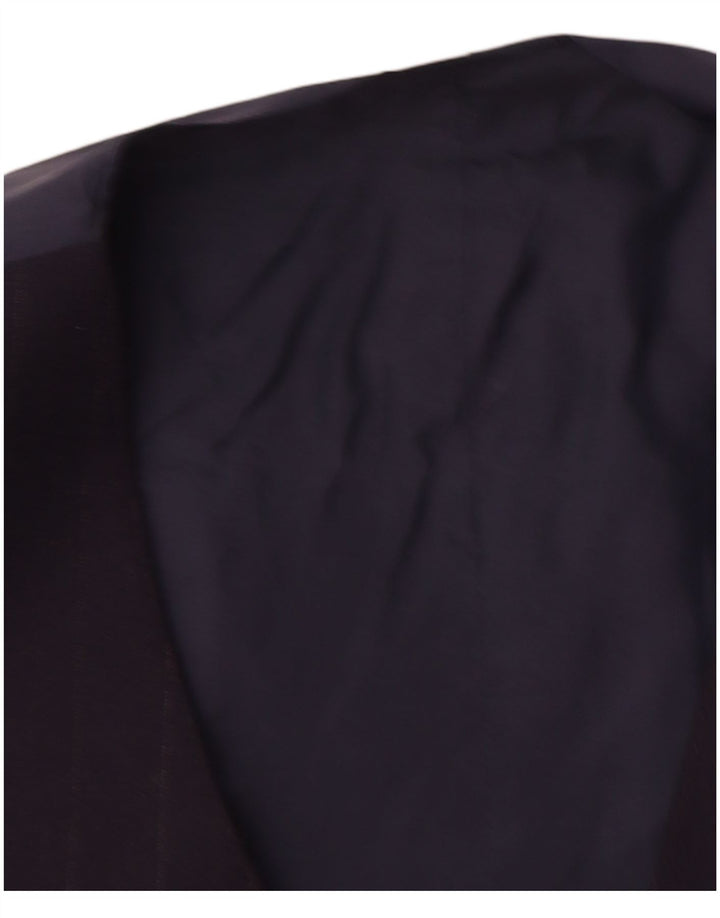 Colete masculino vintage pequeno listrado azul marinho