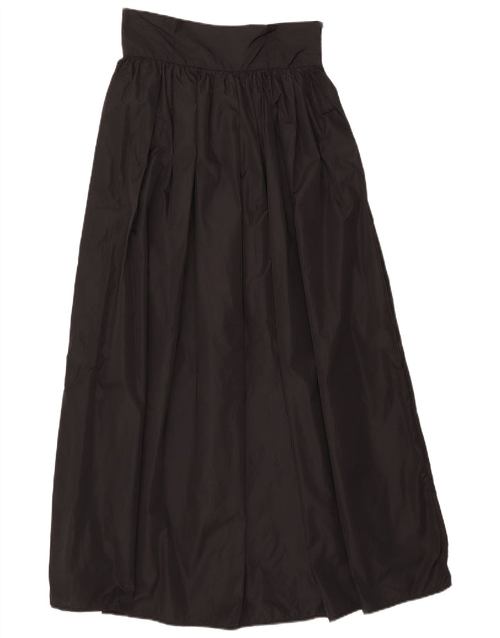 Saia maxi plissada feminina vintage W26 pequena preta