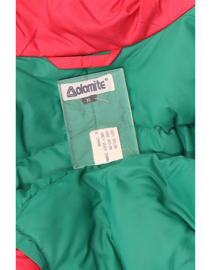 Jaqueta acolchoada masculina Dolomite UK 42 XL rosa colorblock nylon