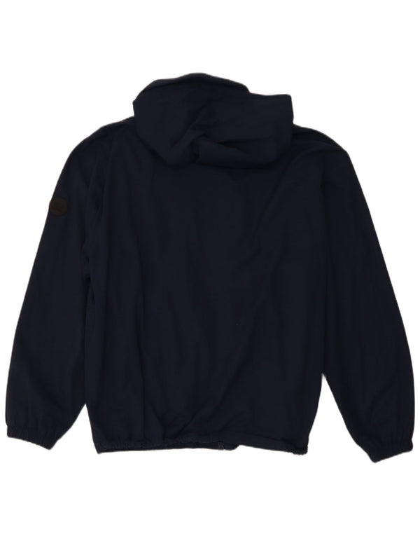 Jaqueta de chuva masculina Carrera com capuz UK 42 2XL algodão azul marinho