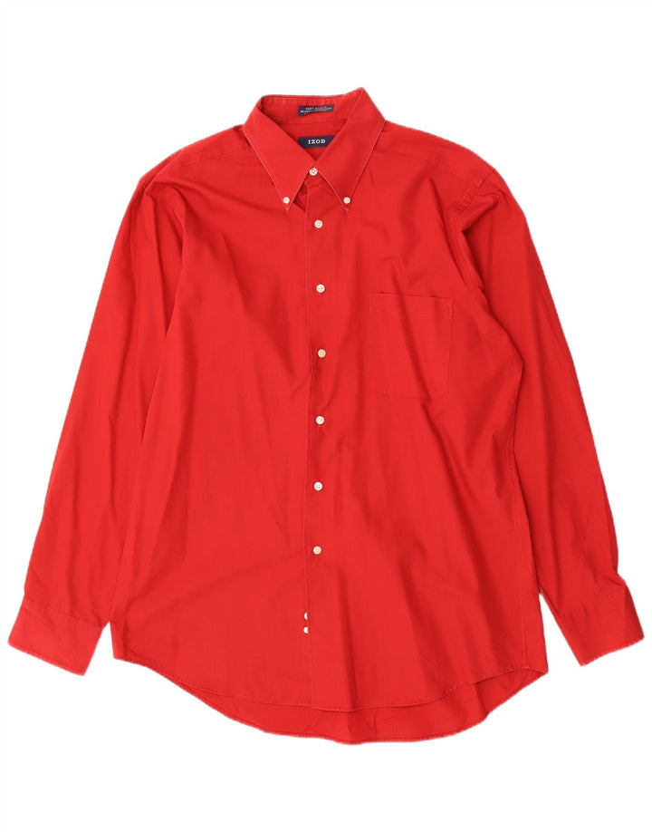 Camisa masculina Izod tamanho 16 grande algodão vermelho