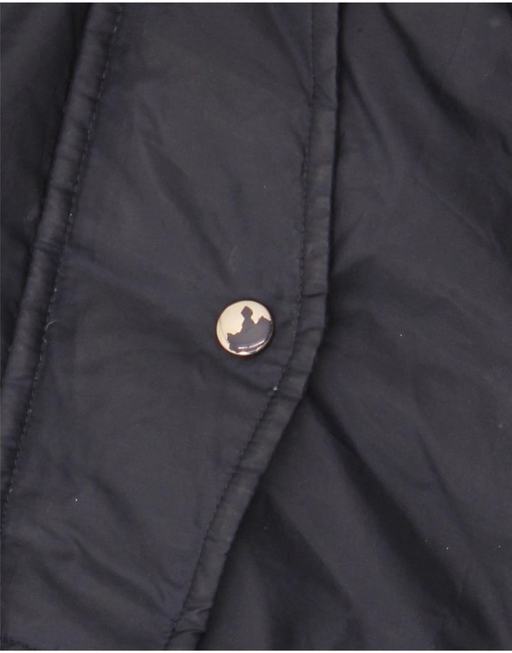 Jaqueta de esqui masculina VINTAGE UK 42 XL azul marinho nylon