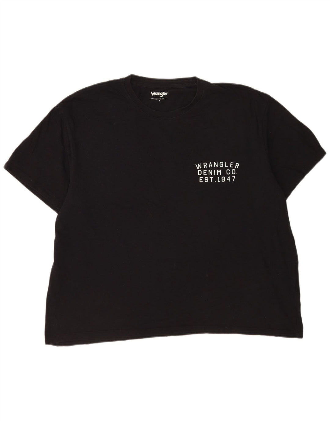 Wrangler Camiseta masculina grande de algodão preto