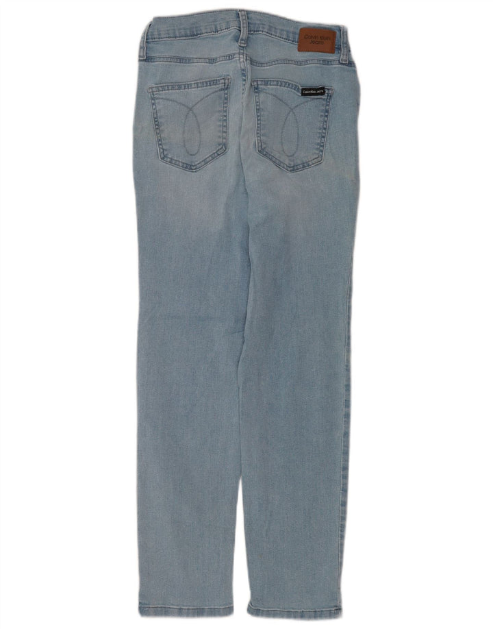 Calça jeans reta feminina Calvin Klein W25 L25 algodão azul