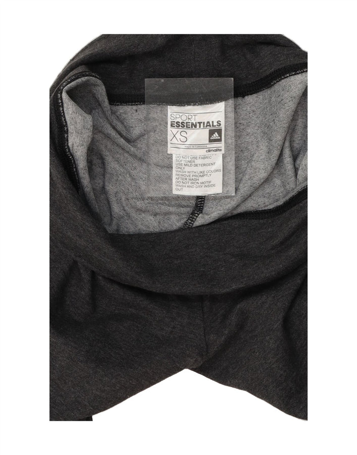ADIDAS Womens Climalite Leggings UK 6 XS Grey Cotton Vintage Adidas and Second-Hand Adidas from Messina Hembry 