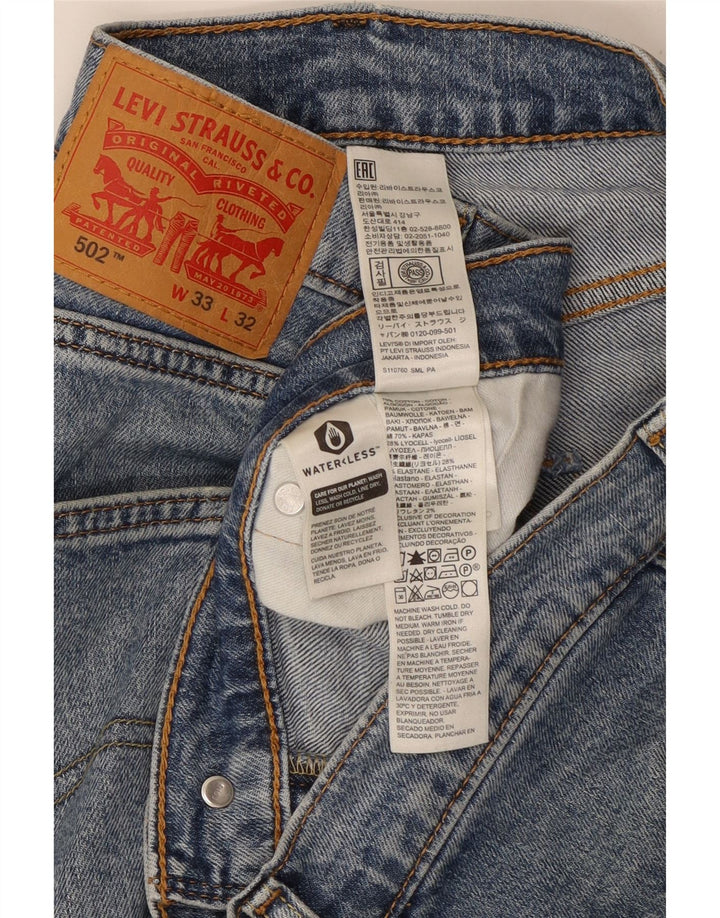 Levi's Masculino 502 Tapered Jeans W33 L32 Azul Algodão