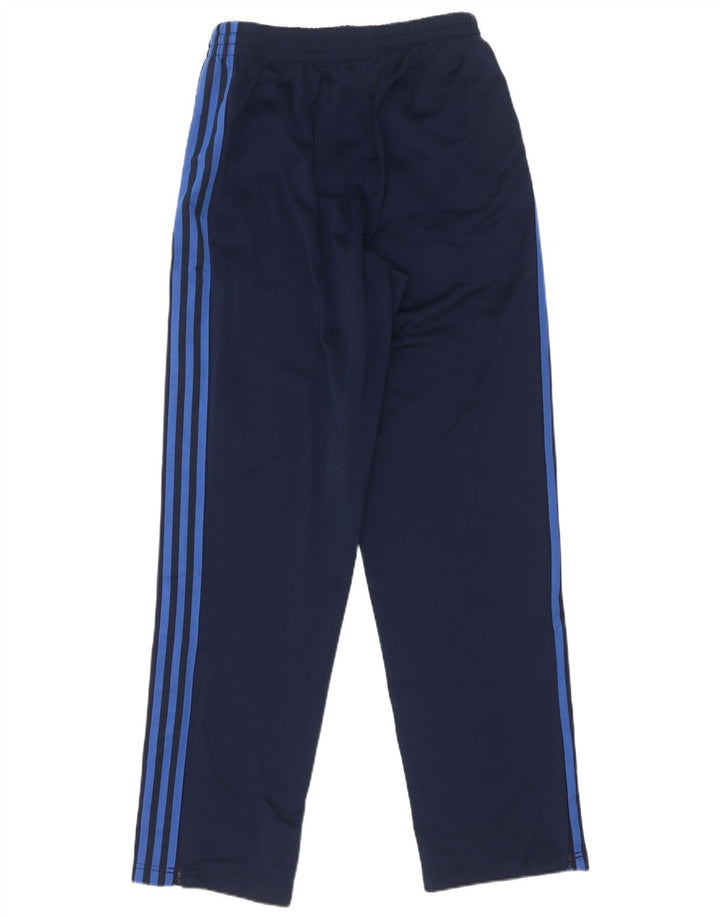 Calça de treino masculina Adidas pequena azul marinho poliéster