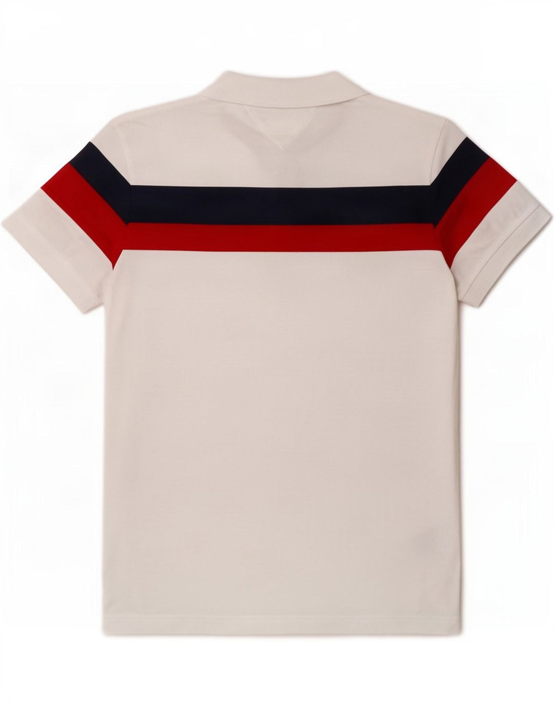 Camisa polo masculina Tommy Hilfiger Regular Fit médio branco algodão colorblock