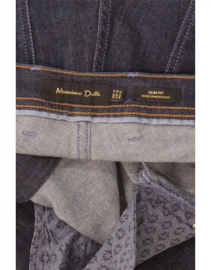 Jeans Slim Masculino Massimo Dutti EU 40 Médio W31 L30 Azul Marinho