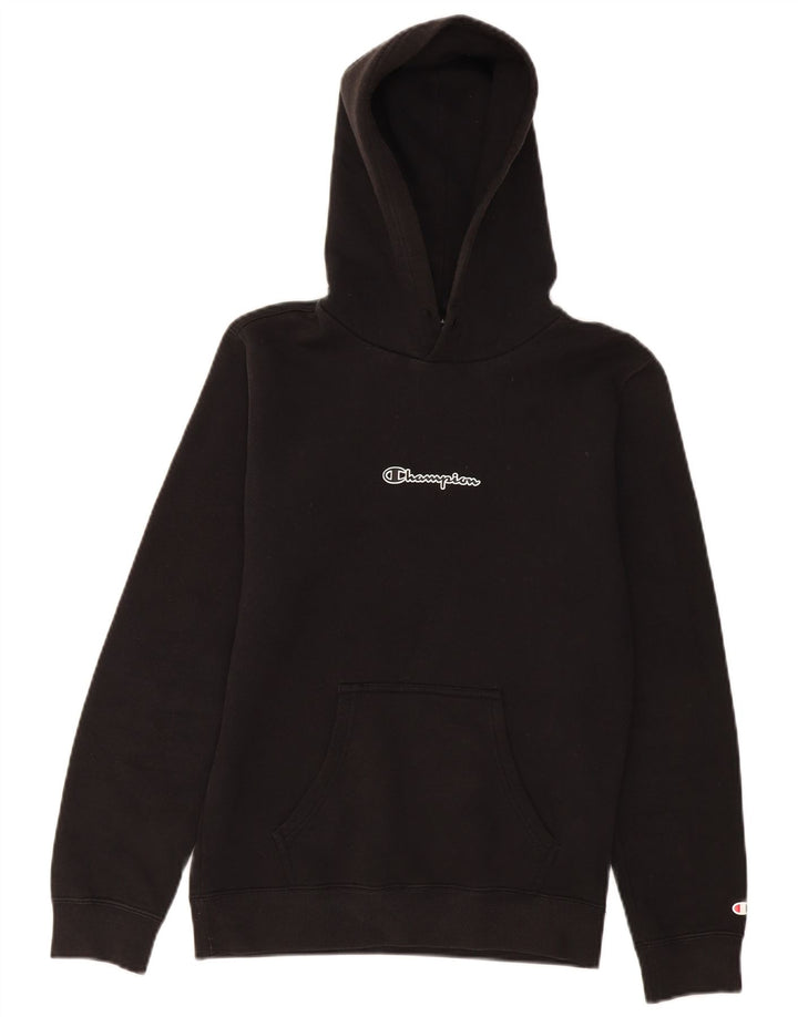 CHAMPION Suéter com capuz gráfico masculino XS algodão preto