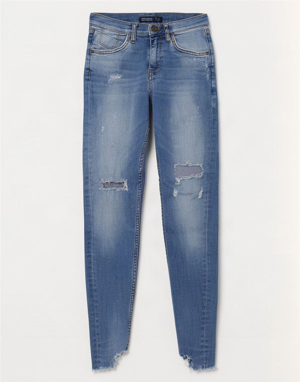 Calça jeans skinny feminina Zara EU 34 2XS W24 L26 azul