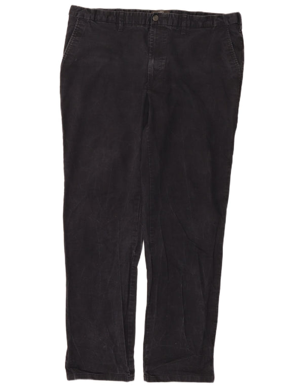 Calça chino masculina reta regular Marks & Spencer W42 L33 azul marinho