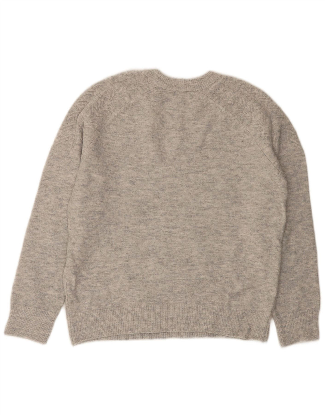 Suéter feminino Marks & Spencer com gola redonda Reino Unido 14 cinza médio manchado