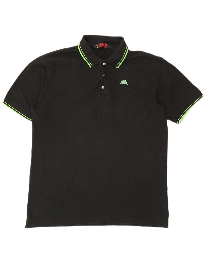 Camisa polo masculina KAPPA grande algodão preto