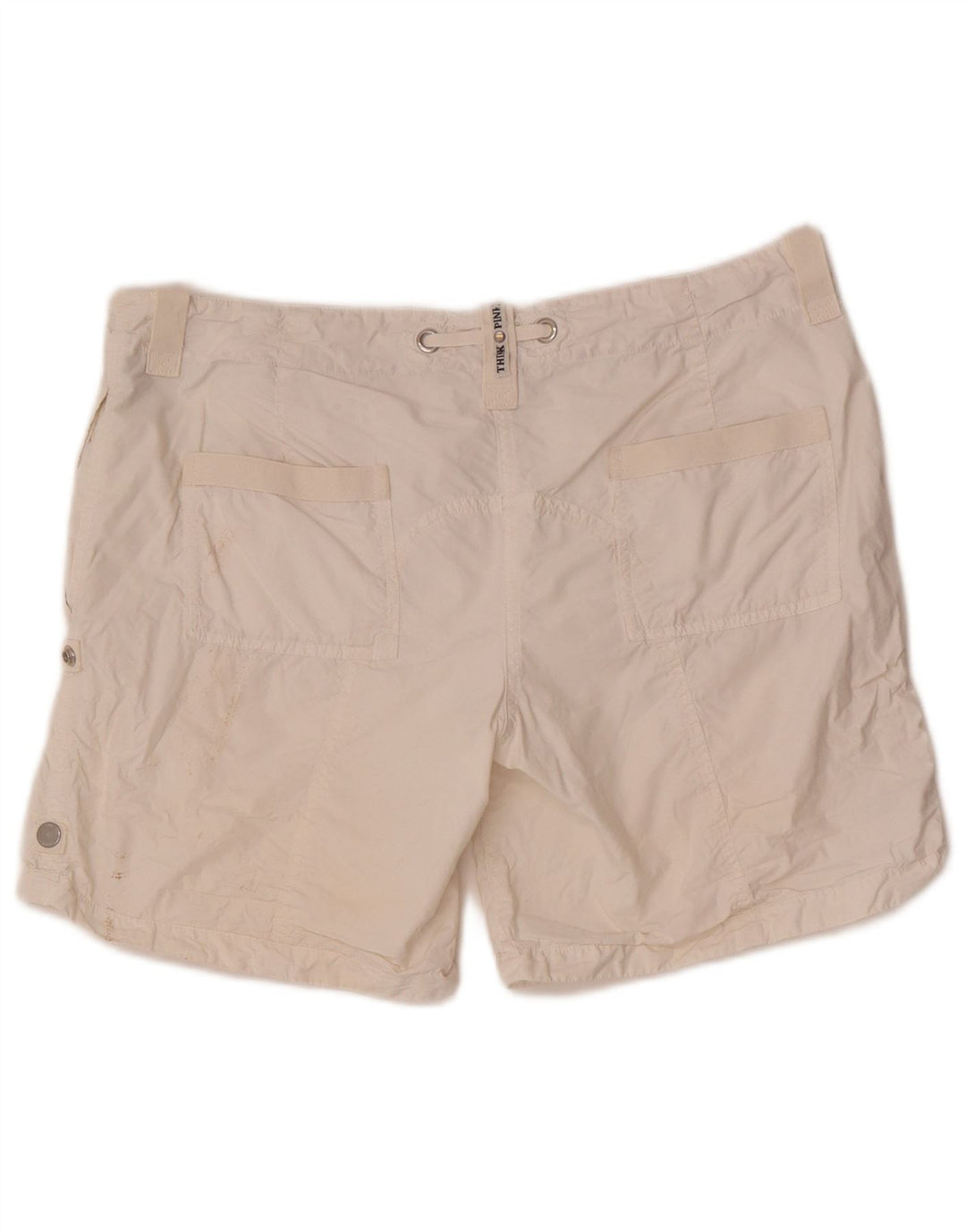 Shorts cargo feminino Think Pink W30 algodão branco médio