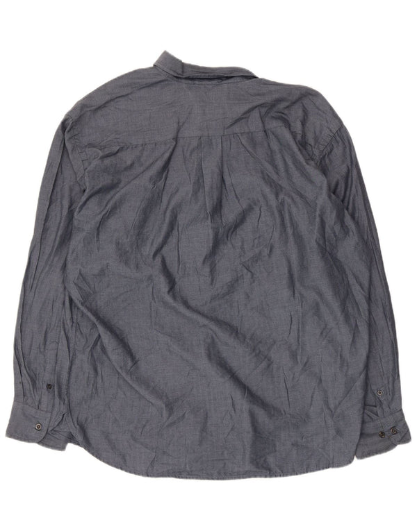 Camisa masculina Dockers Stain Defender XL azul espinha de peixe