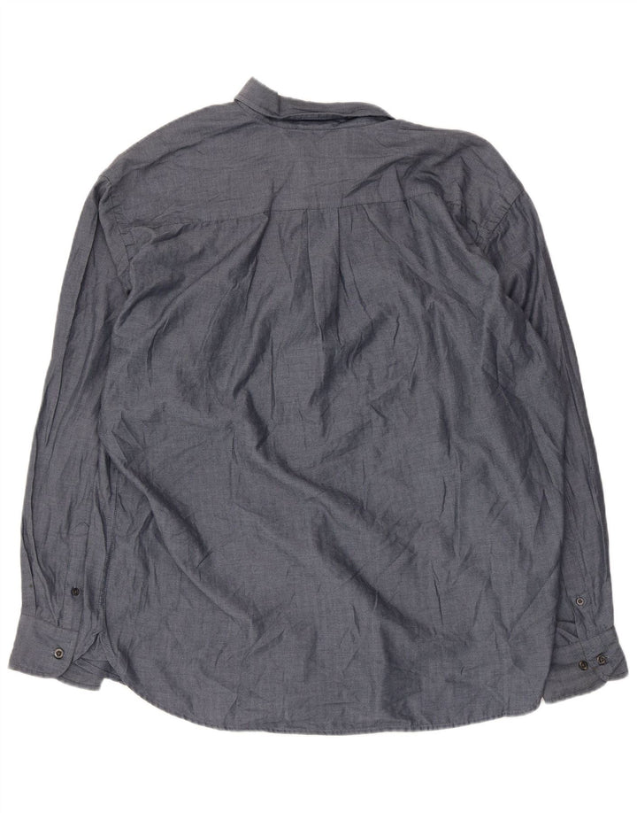 Camisa masculina Dockers Stain Defender XL azul espinha de peixe