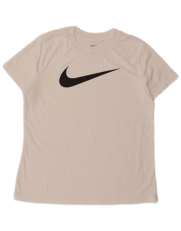 Camiseta Nike Feminina Dri Fit Graphic Top UK 16 Grande Branca