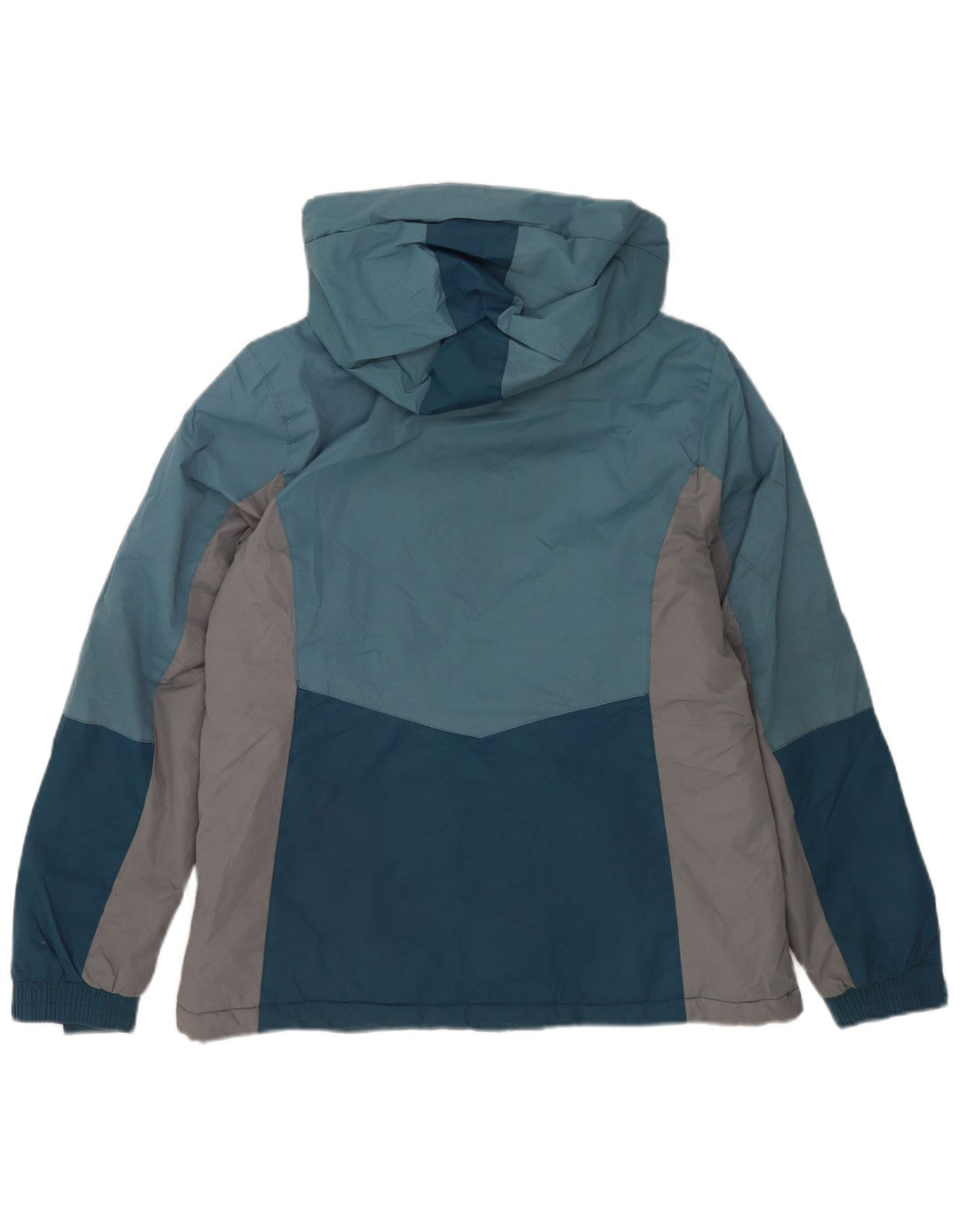 Jaqueta de esqui feminina com capuz Mountain Warehouse UK 14 grande bloco colorido azul
