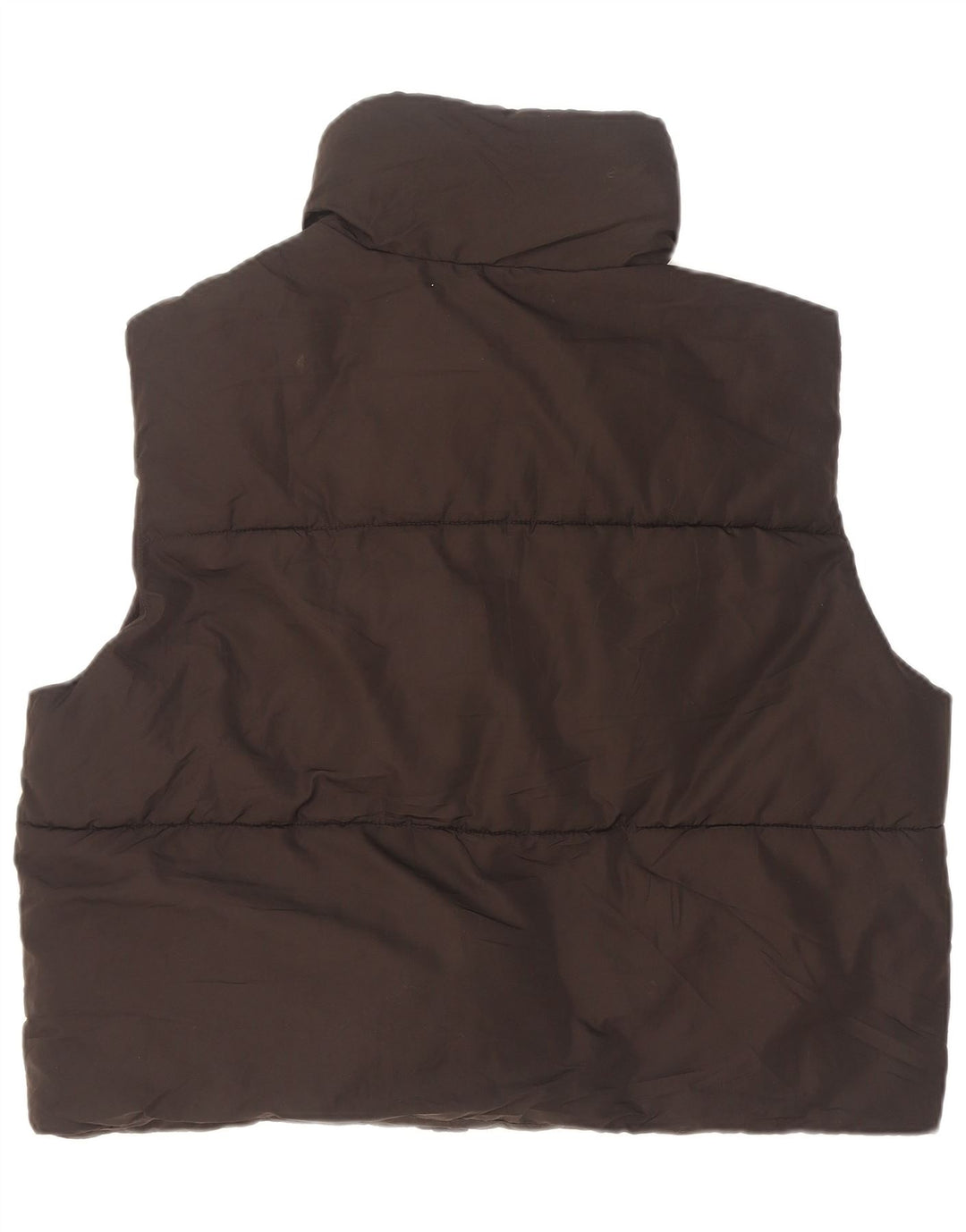 Zara Womens Oversized acolchoado Gilet UK 14 médio preto poliéster