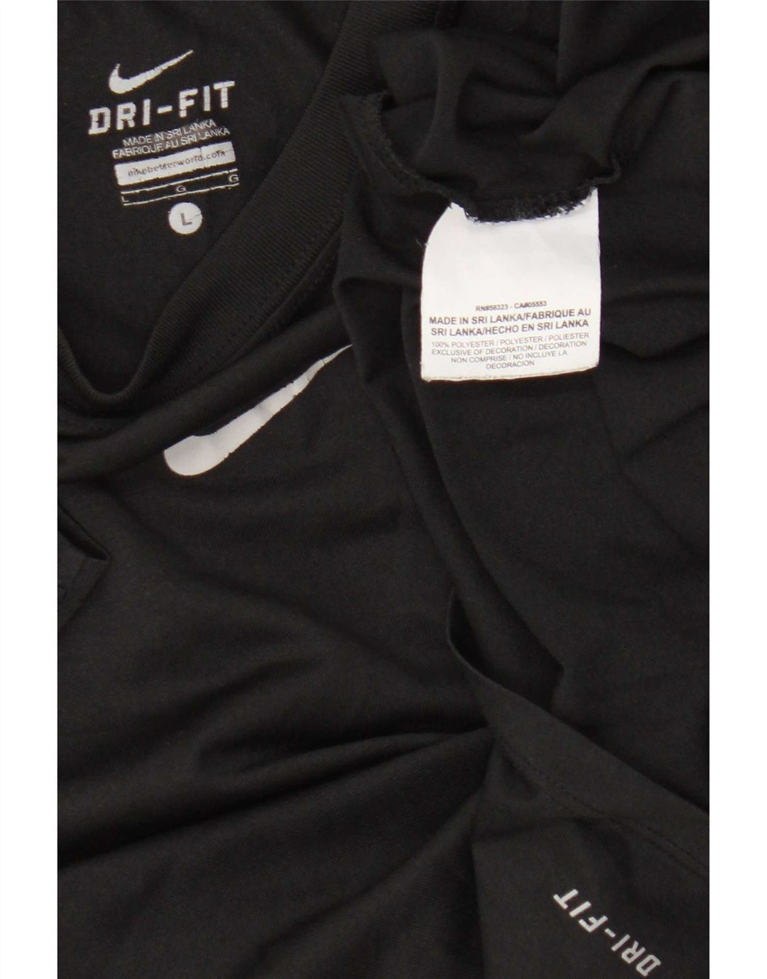 Camiseta Nike Boys Dri Fit Top 12-13 Anos Grande Poliéster Preto