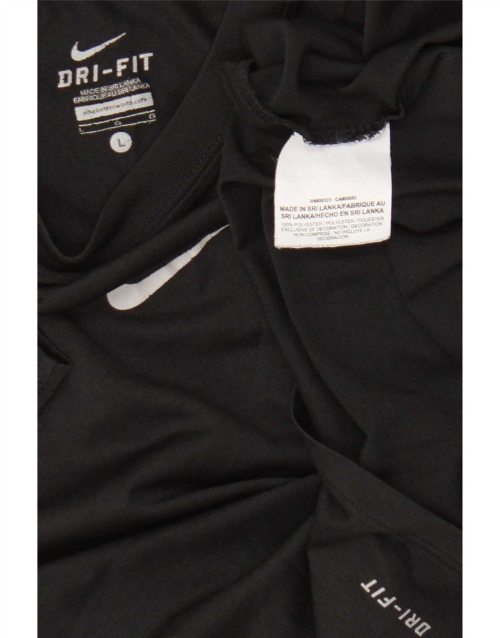 Camiseta Nike Boys Dri Fit Top 12-13 Anos Grande Poliéster Preto