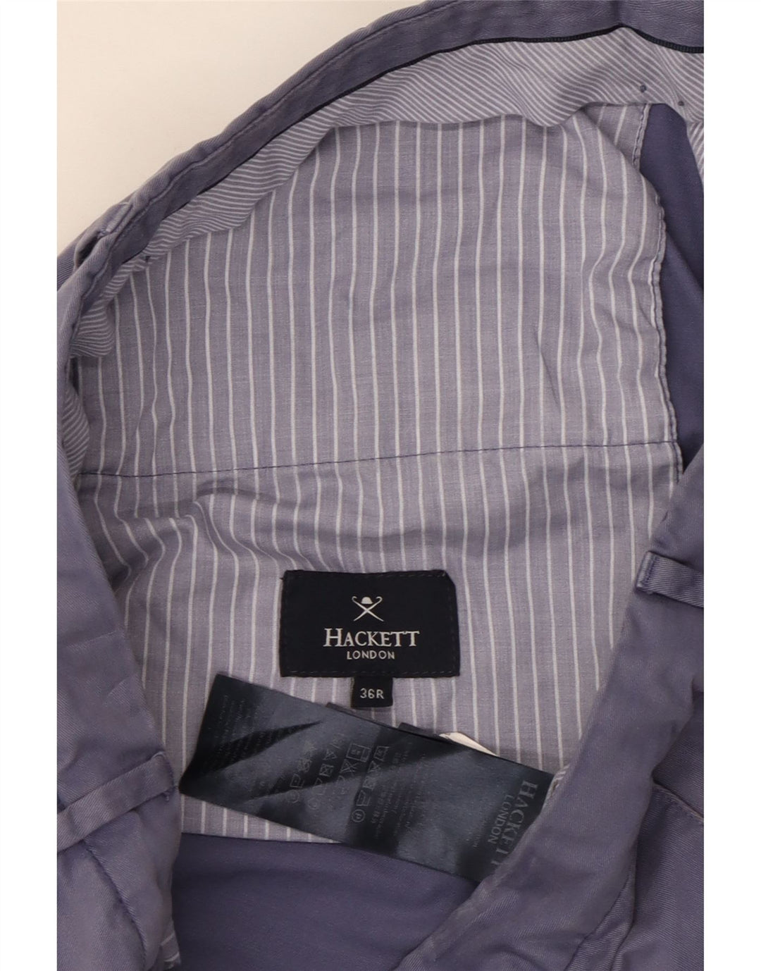 Calça masculina Hackett Straight Suit W36 L32 azul marinho algodão