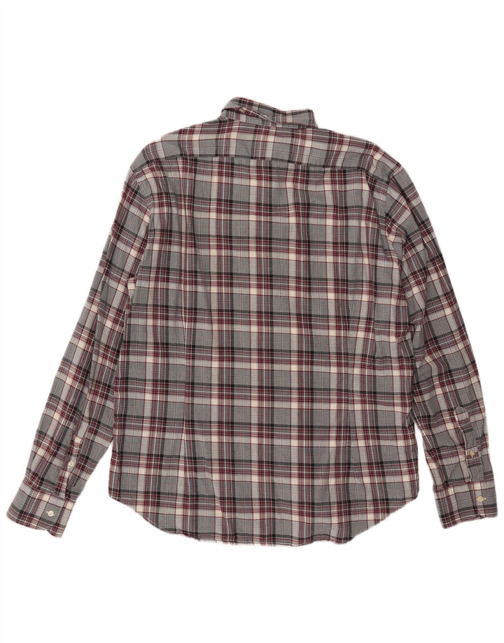 Camisa masculina Brooksfield tamanho 43 grande xadrez cinza