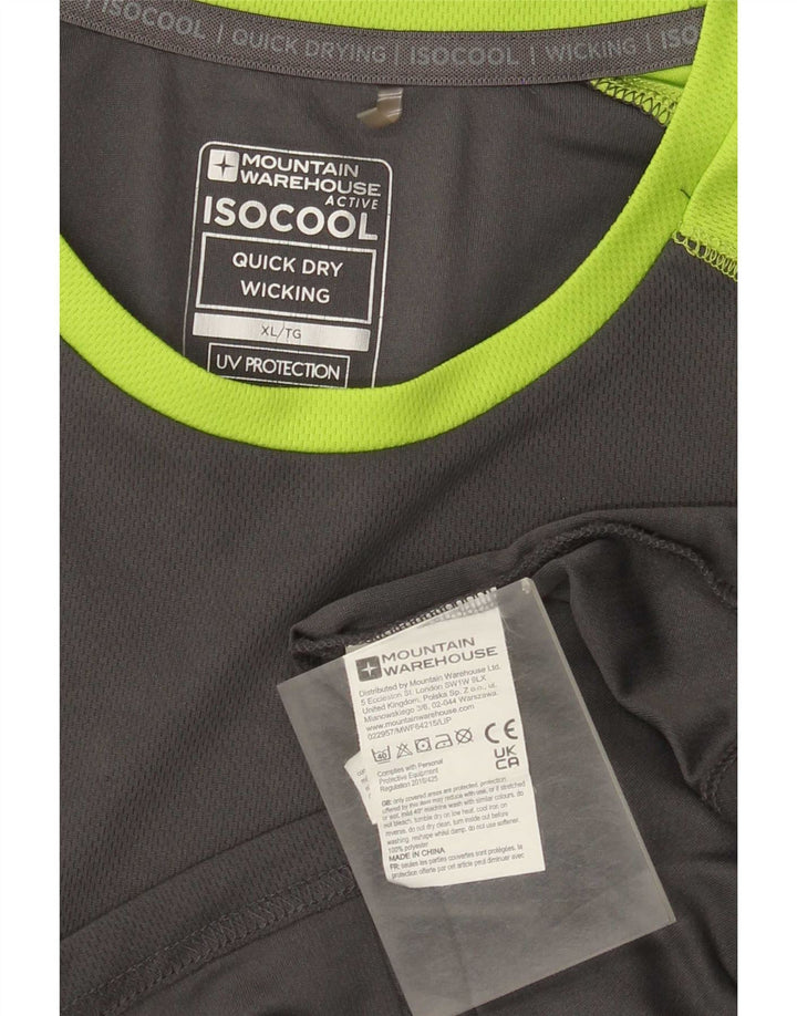 Camiseta masculina Mountain Warehouse Top XL cinza Colourblock poliéster