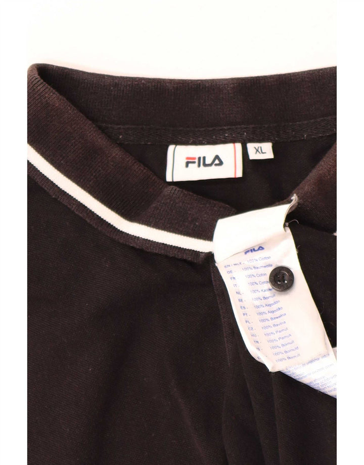 Camisa Polo Masculina Fila XL Algodão Preto