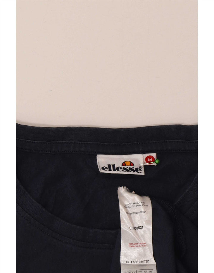Camiseta masculina Ellesse Top médio algodão azul marinho