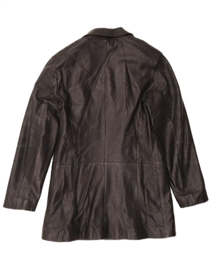 Casaco de couro feminino Mira Furs IT 42 couro preto médio