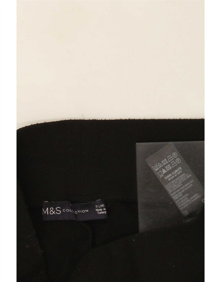 Leggings femininos Marks & Spencer UK 8 poliéster preto pequeno