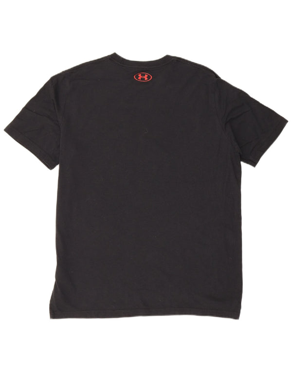 Camiseta gráfica masculina Under Armour grande algodão preto