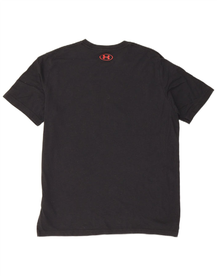 Camiseta gráfica masculina Under Armour grande algodão preto
