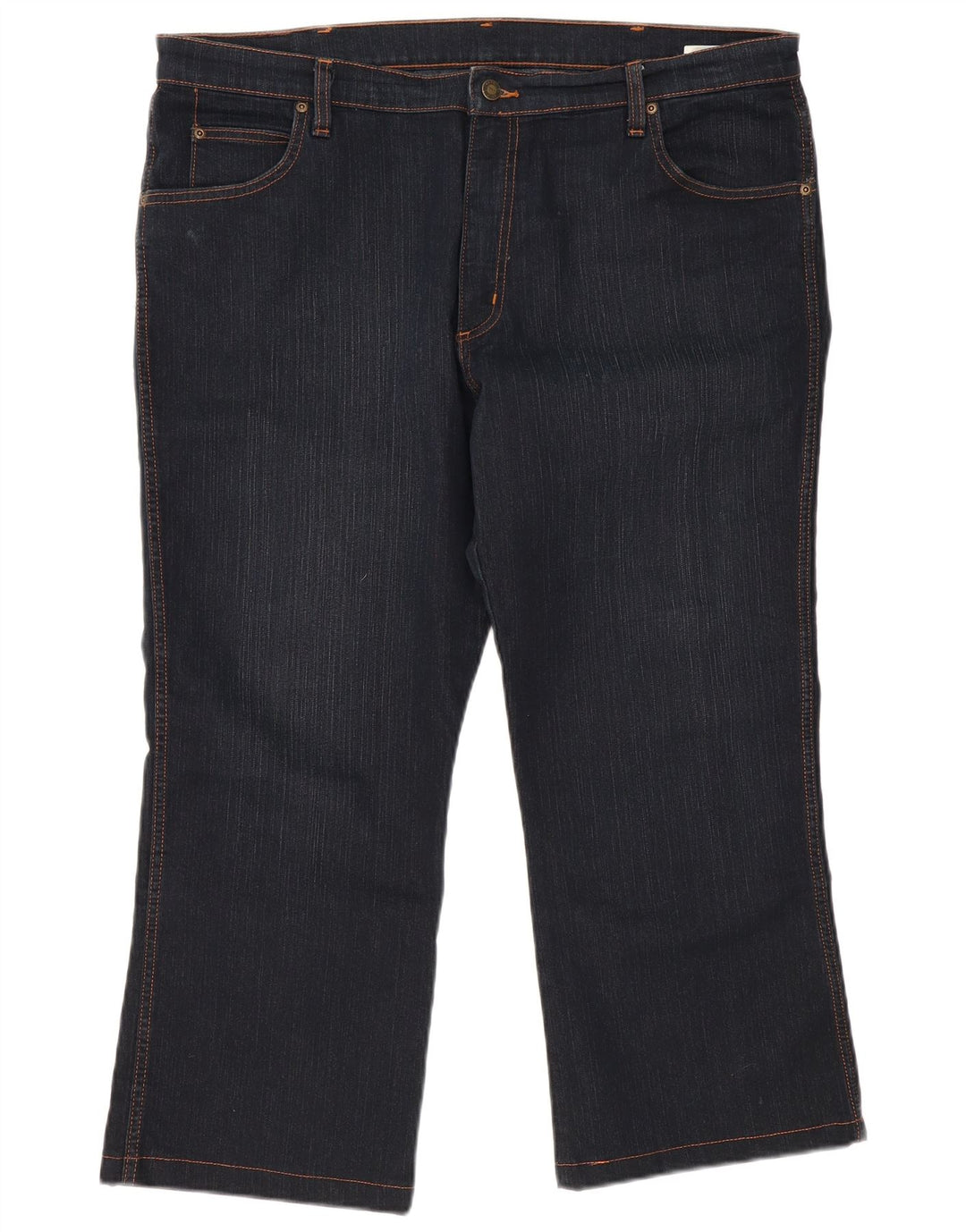 WRANGLER Calça jeans masculina cortada bootcut W38 L25 algodão azul marinho