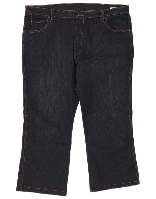 WRANGLER Calça jeans masculina cortada bootcut W38 L25 algodão azul marinho