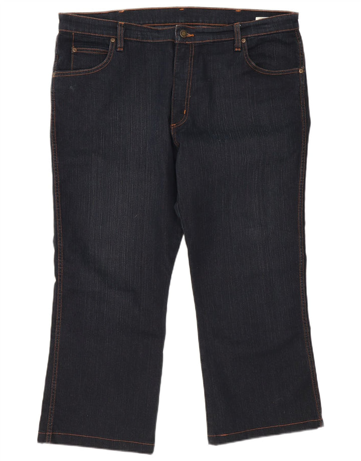 WRANGLER Calça jeans masculina cortada bootcut W38 L25 algodão azul marinho