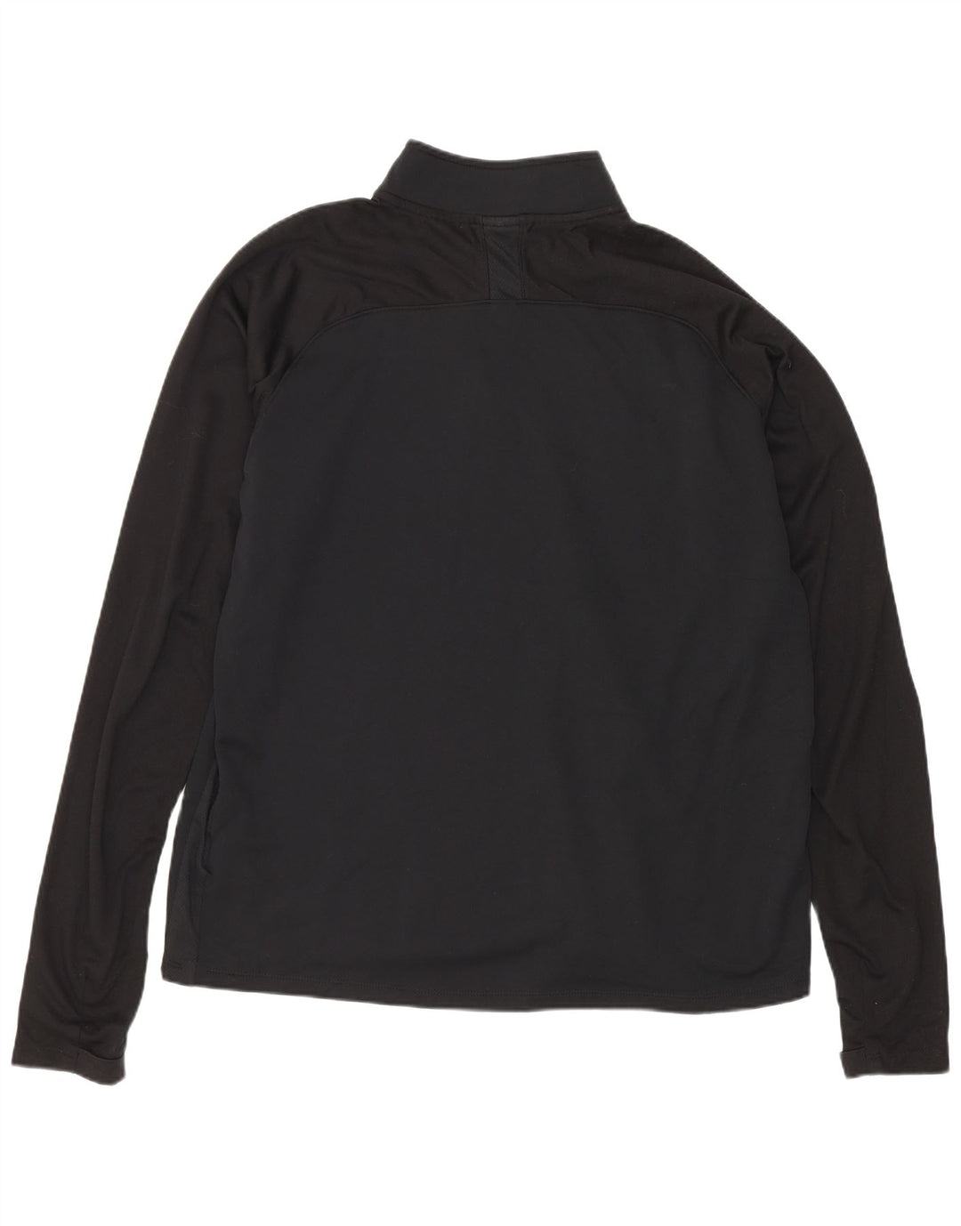 Nike Mens Zip Neck Regular Fit Top Manga Longa Grande Preto Poliéster Esportes