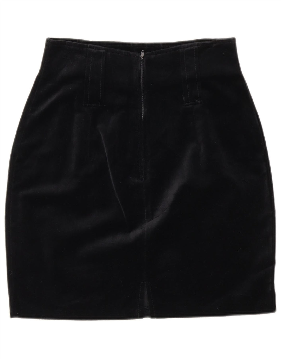 Saia lápis feminina VINTAGE pequena W24 algodão preto