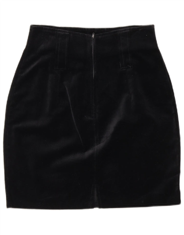 Saia lápis feminina VINTAGE pequena W24 algodão preto